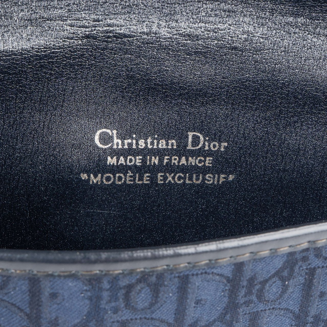 Dior Christian Dior Oblique Trotter Monogram Envelope Clutch Blauw