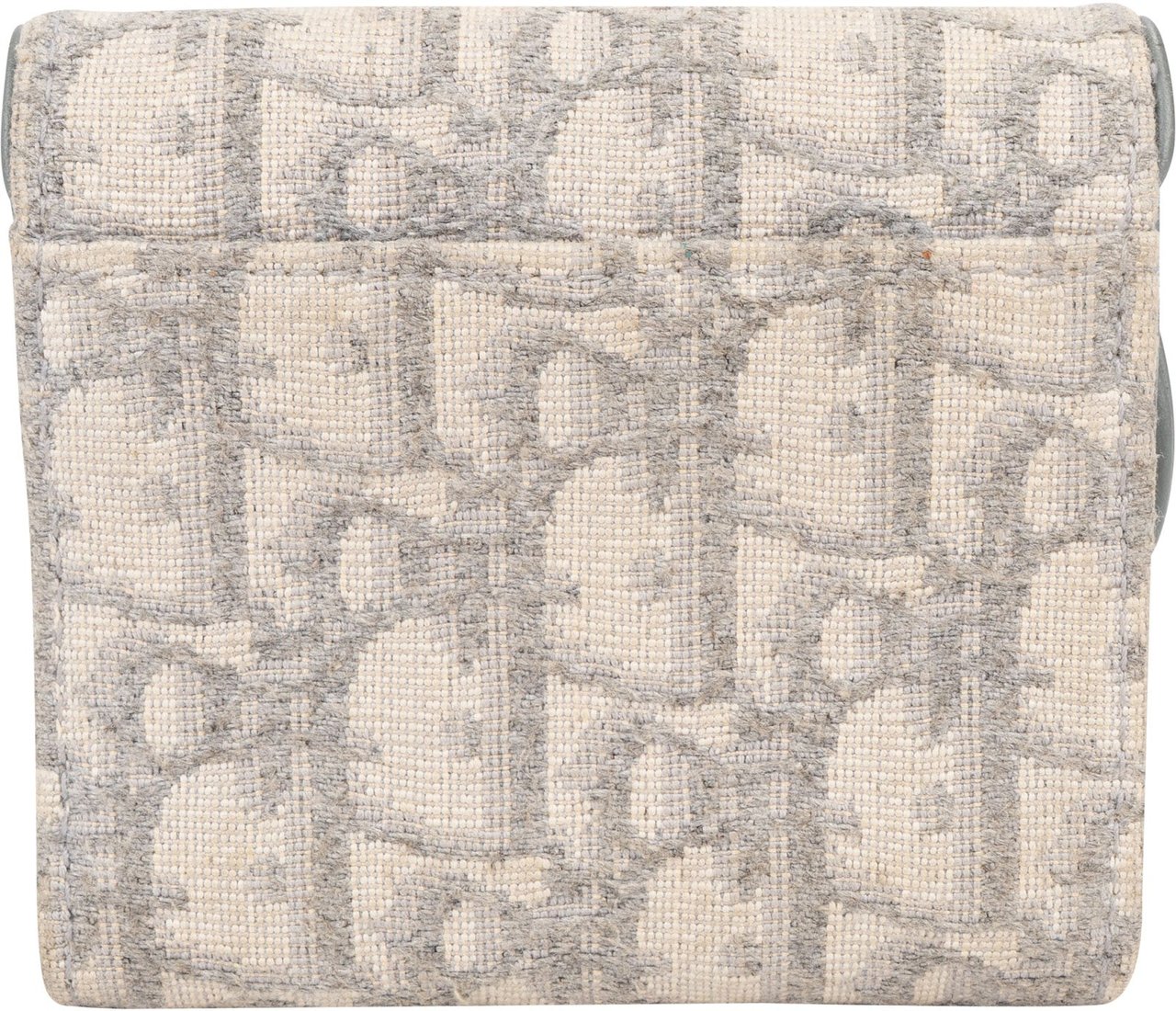 Dior Christian Dior Trotter Monogram Saddle Compact Wallet Donkergrijs