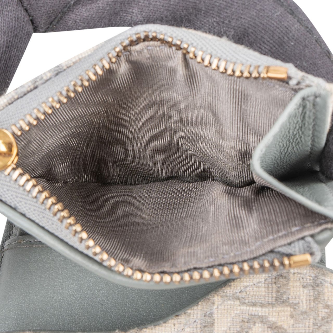 Dior Christian Dior Trotter Monogram Saddle Compact Wallet Donkergrijs