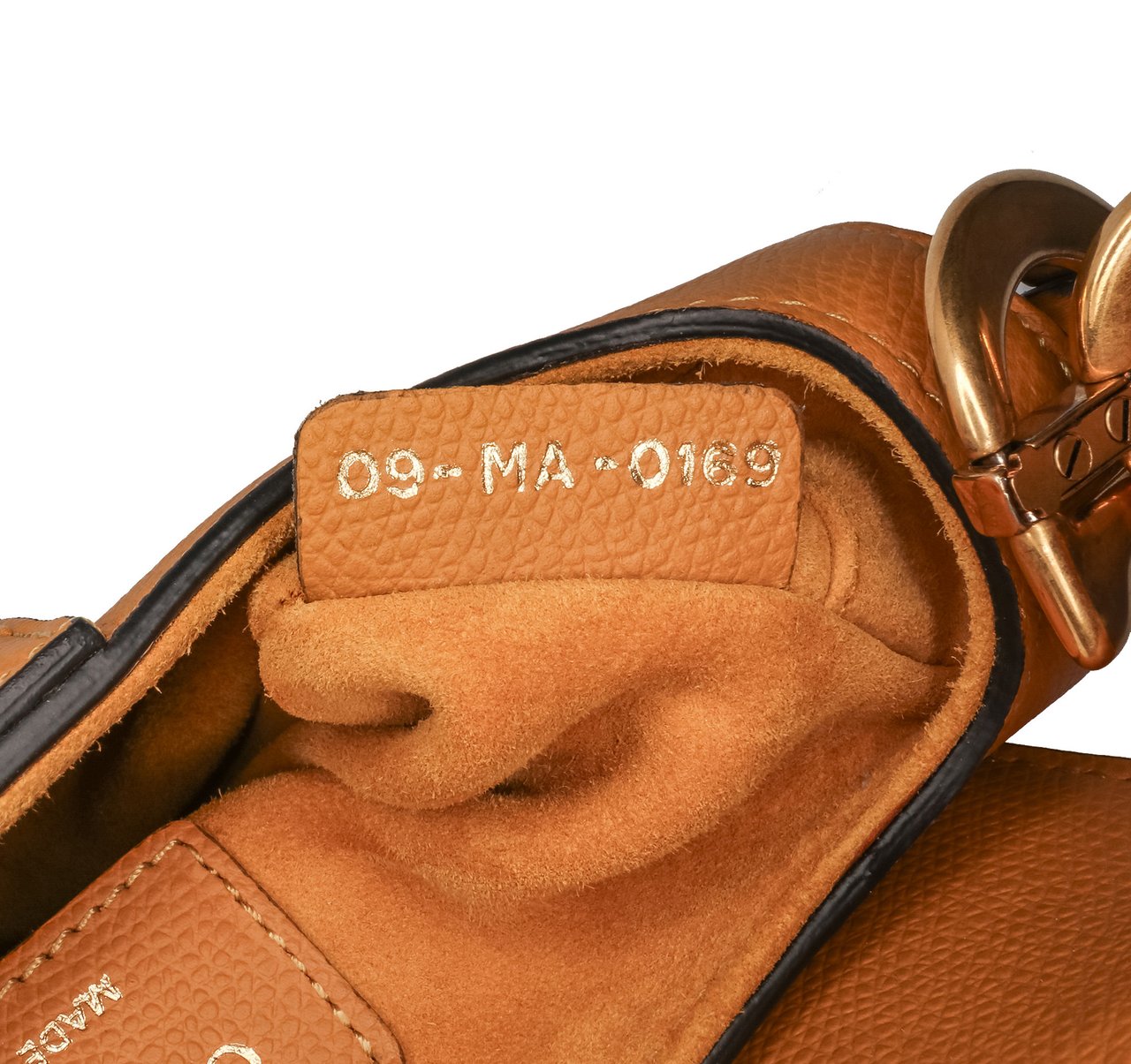 Dior Mini Grained Calfskin Saddle Bag Bruin