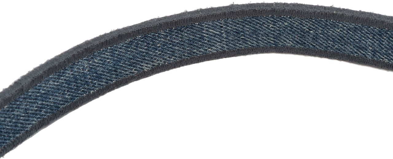 Dior Oblique Denim Embroidered Saddle Bag Blauw
