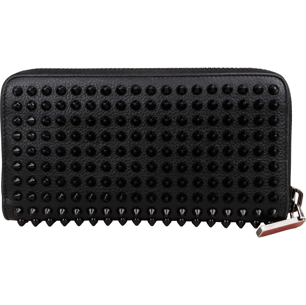 Dior Christian Louboutin Calfskin Panettone Spikes Wallet Zwart