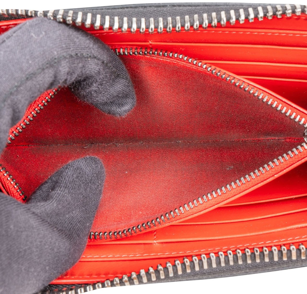 Dior Christian Louboutin Calfskin Panettone Spikes Wallet Zwart