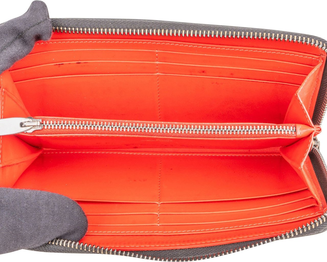 Dior Christian Louboutin Leather Panettone Spikes Wallet Zwart