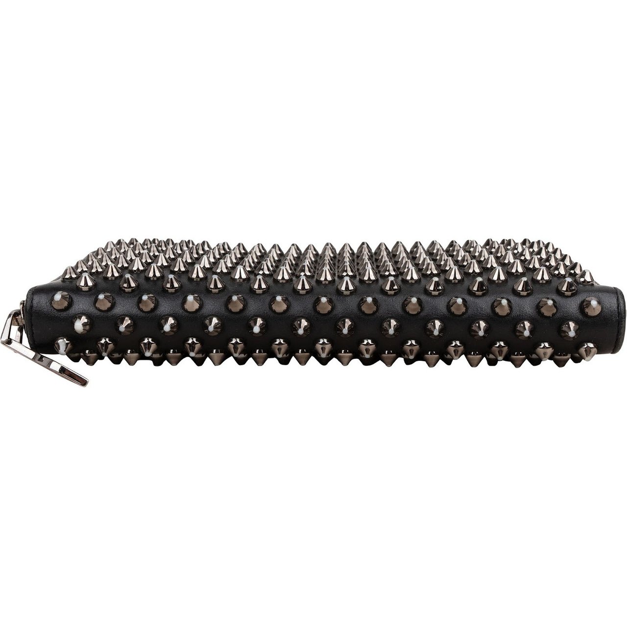 Dior Christian Louboutin Leather Panettone Spikes Wallet Zwart