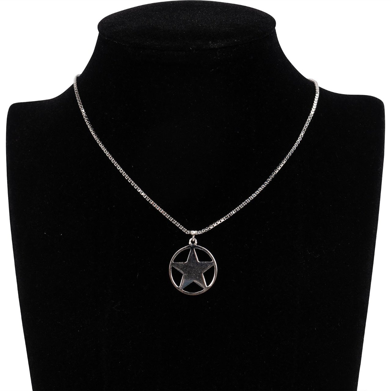 Dior Christian Dior Silver Tone Star Emblem Pendant Necklace Divers