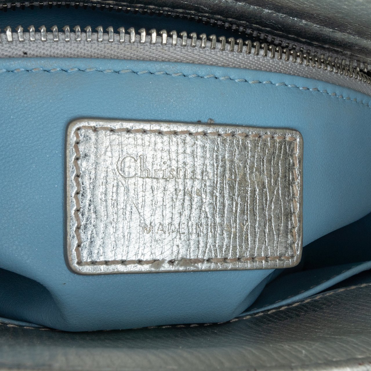 Dior Small Metallic Grained Calfskin Cannage My ABCDior Lady Dior Zilver