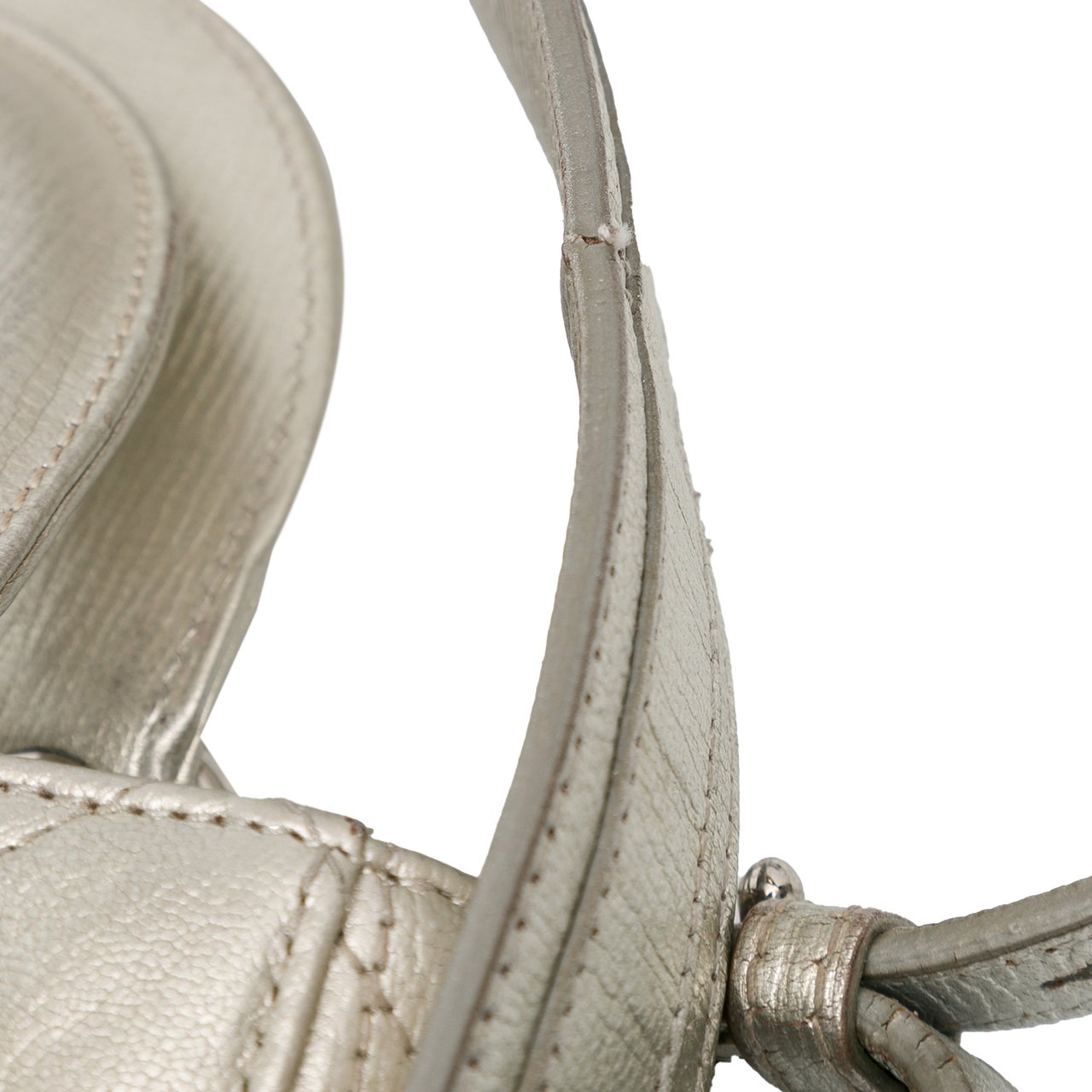 Dior Small Metallic Grained Calfskin Cannage My ABCDior Lady Dior Zilver