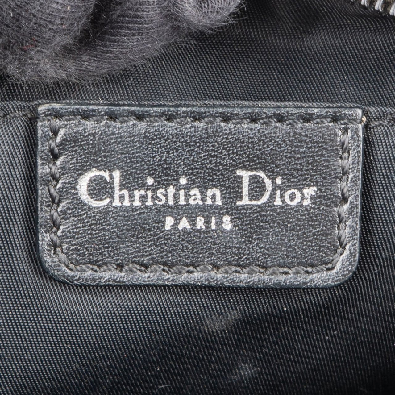 Dior Christian Dior Trotter Monogram Cotton Pochette Handbag Beige