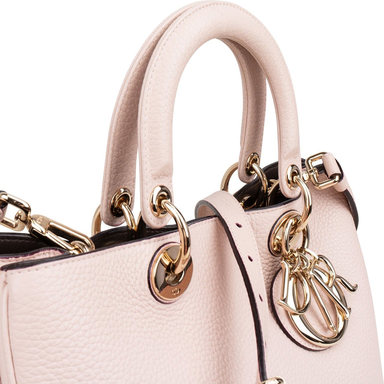 Dior Christian Dior Grained Calfskin Diorissimo Medium Shoulder Bag Rood