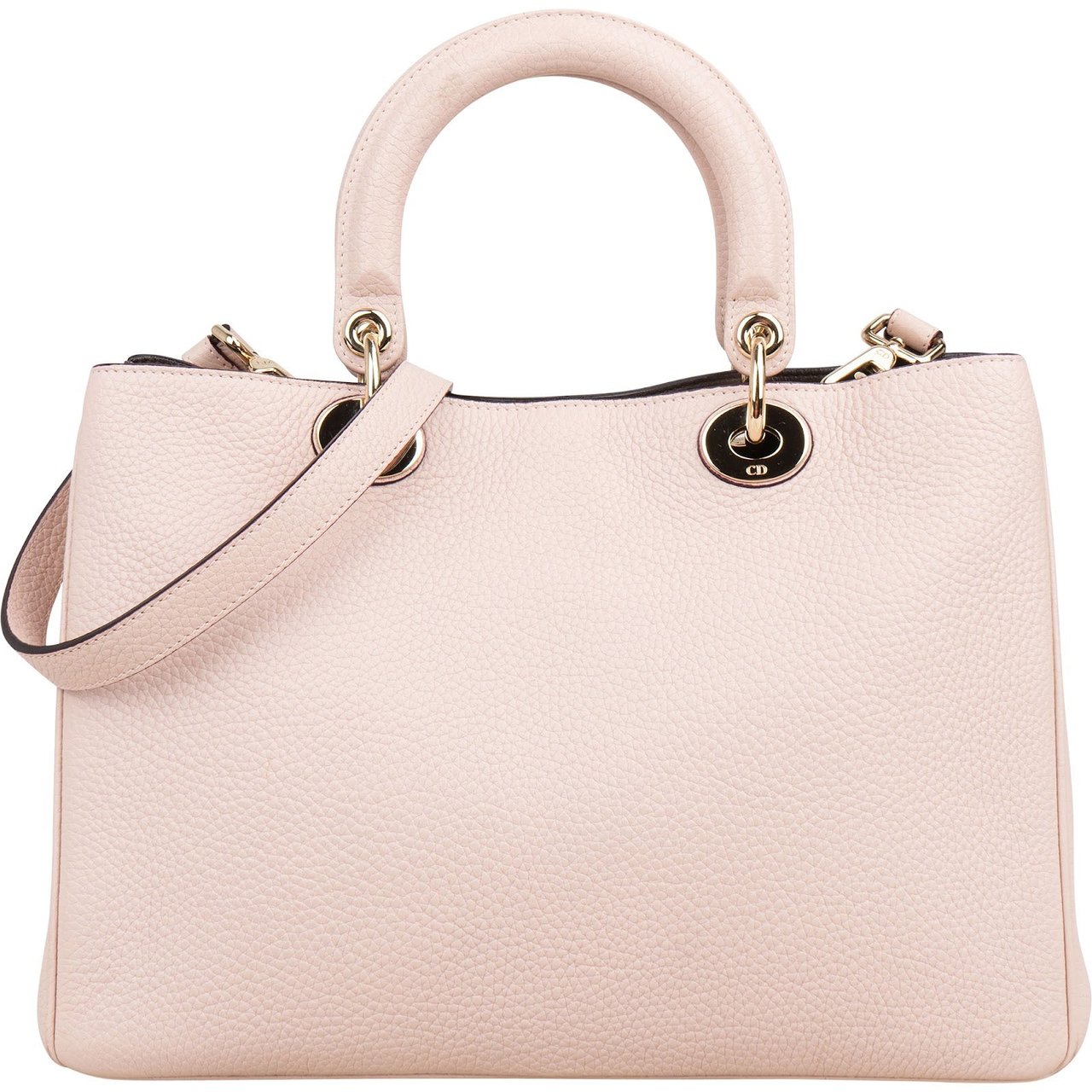 Dior Christian Dior Grained Calfskin Diorissimo Medium Shoulder Bag Rood