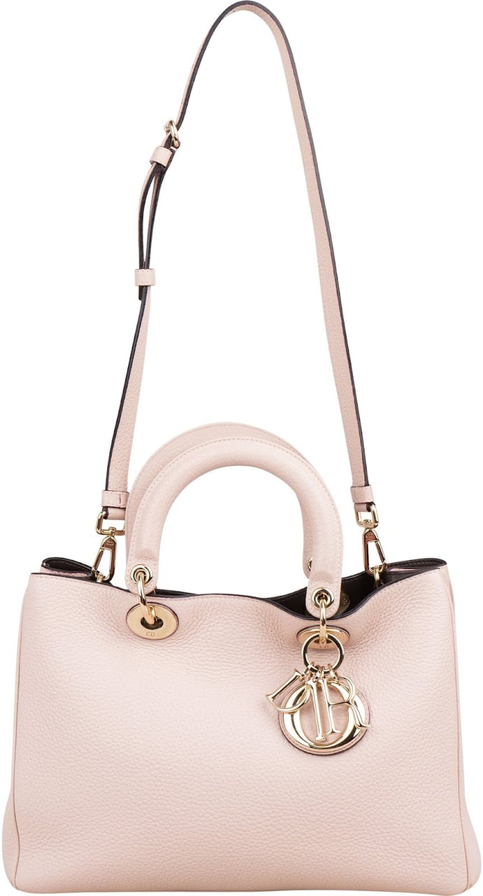 Dior Christian Dior Grained Calfskin Diorissimo Medium Shoulder Bag Rood