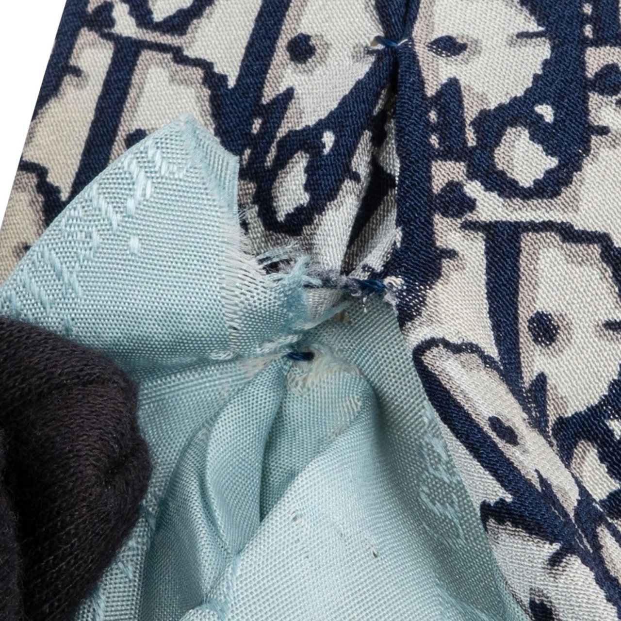 Dior Christian Dior Oblique Trotter Monogram Silk Tie Krawatte Navy