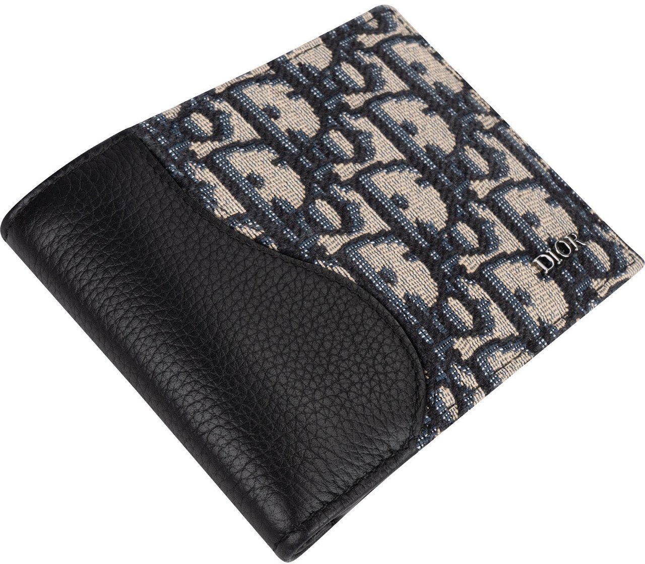 Dior Christian Dior Oblique Trotter Monogram Jacquard Bifold Wallet Zwart