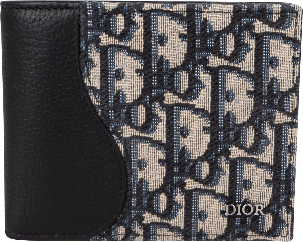 Dior Christian Dior Oblique Trotter Monogram Jacquard Bifold Wallet Zwart