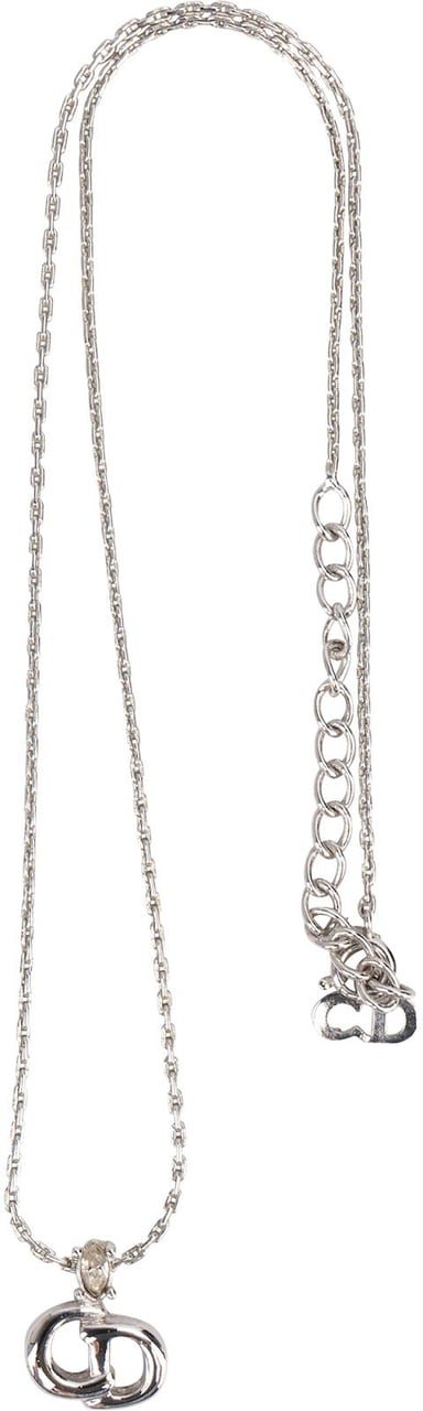 Dior Christian Dior Crystal CD Emblem Necklace Divers