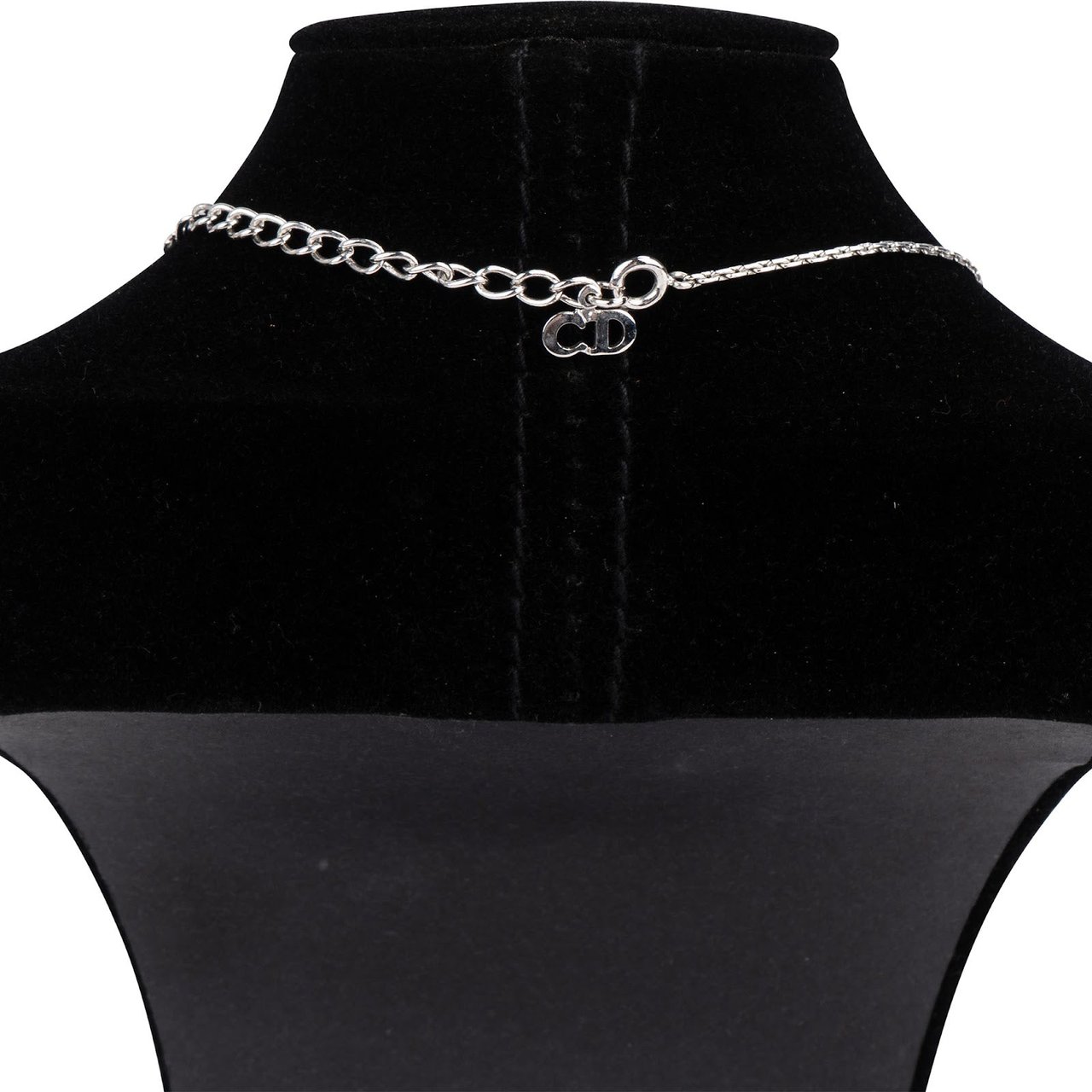 Dior Christian Dior Crystal CD Emblem Necklace Divers