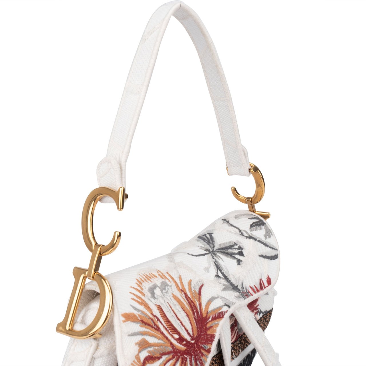 Dior Christian Dior Limited Multicolor Floral Saddle Handbag Divers