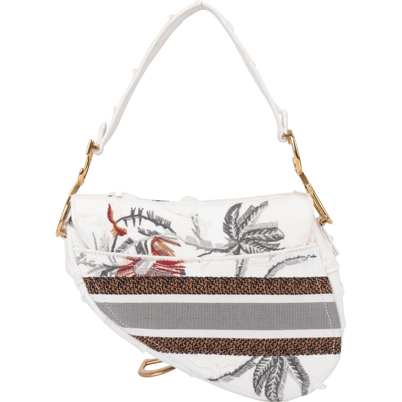 Dior Christian Dior Limited Multicolor Floral Saddle Handbag Divers