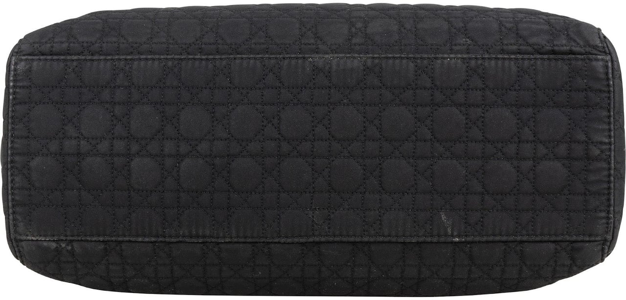 Dior Christian Dior Quilted Nylon Medium Lady Dior Handbag Zwart
