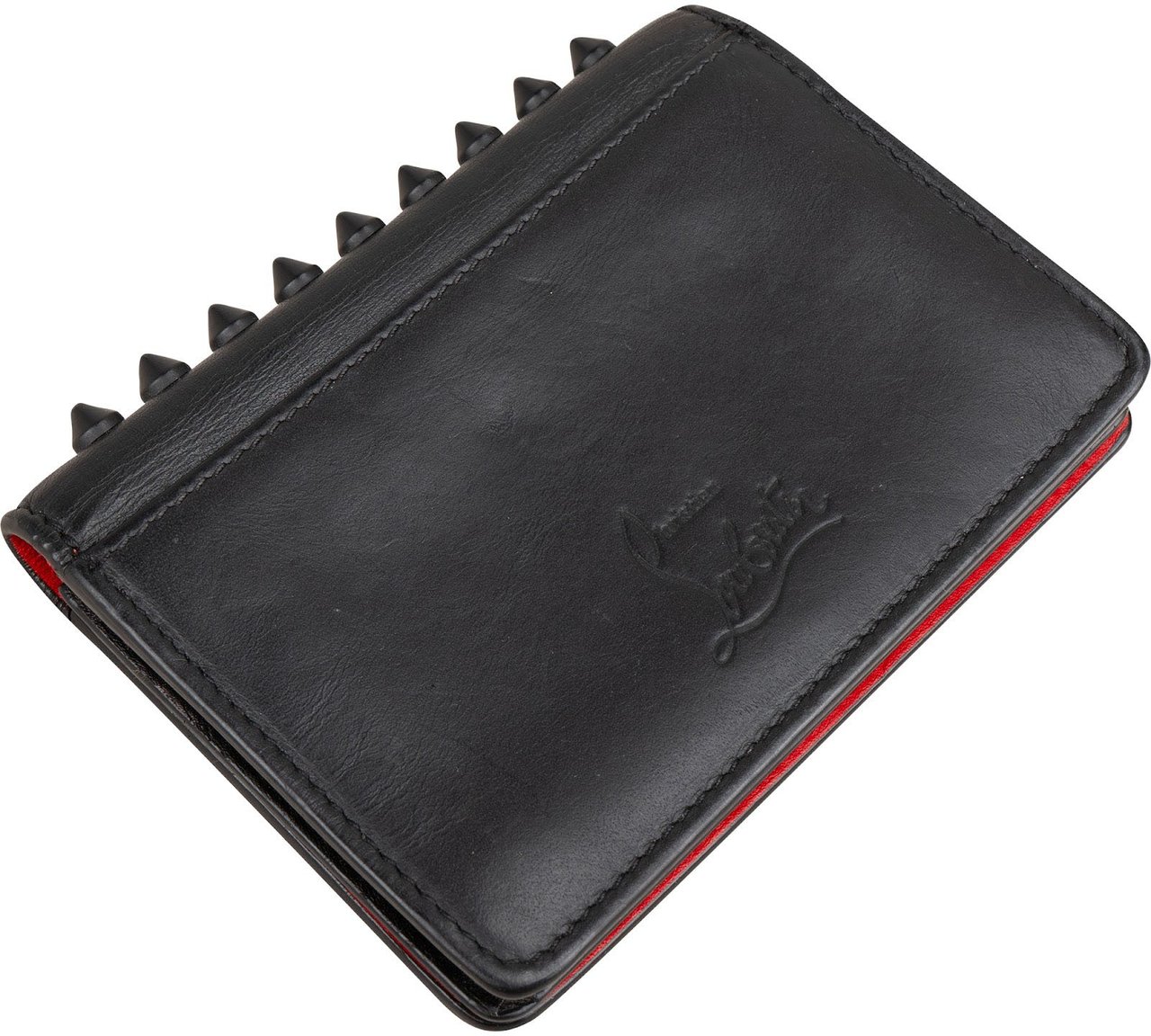 Dior Christian Louboutin Spikes Bifold Card Holder Zwart