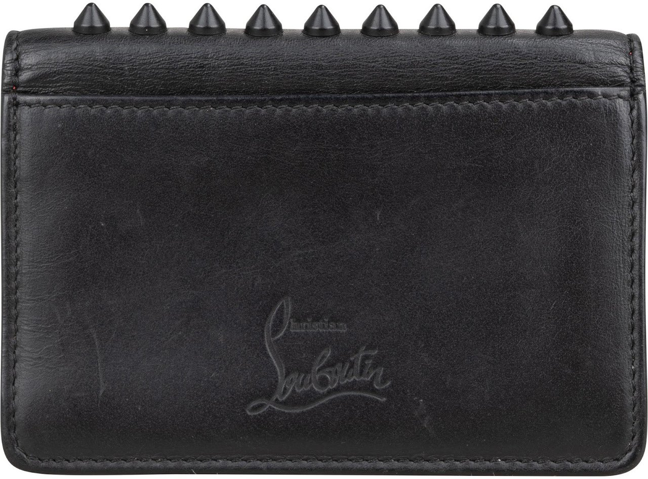 Dior Christian Louboutin Spikes Bifold Card Holder Zwart