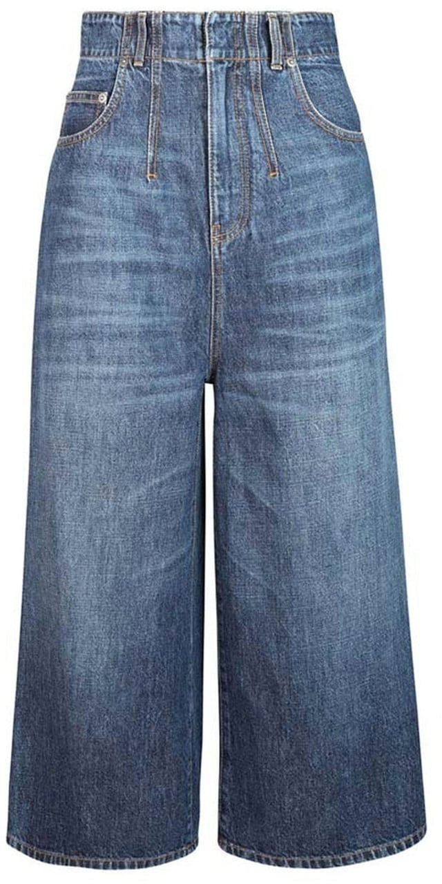 Dior Dior Wide-Leg Denim Jeans Blauw