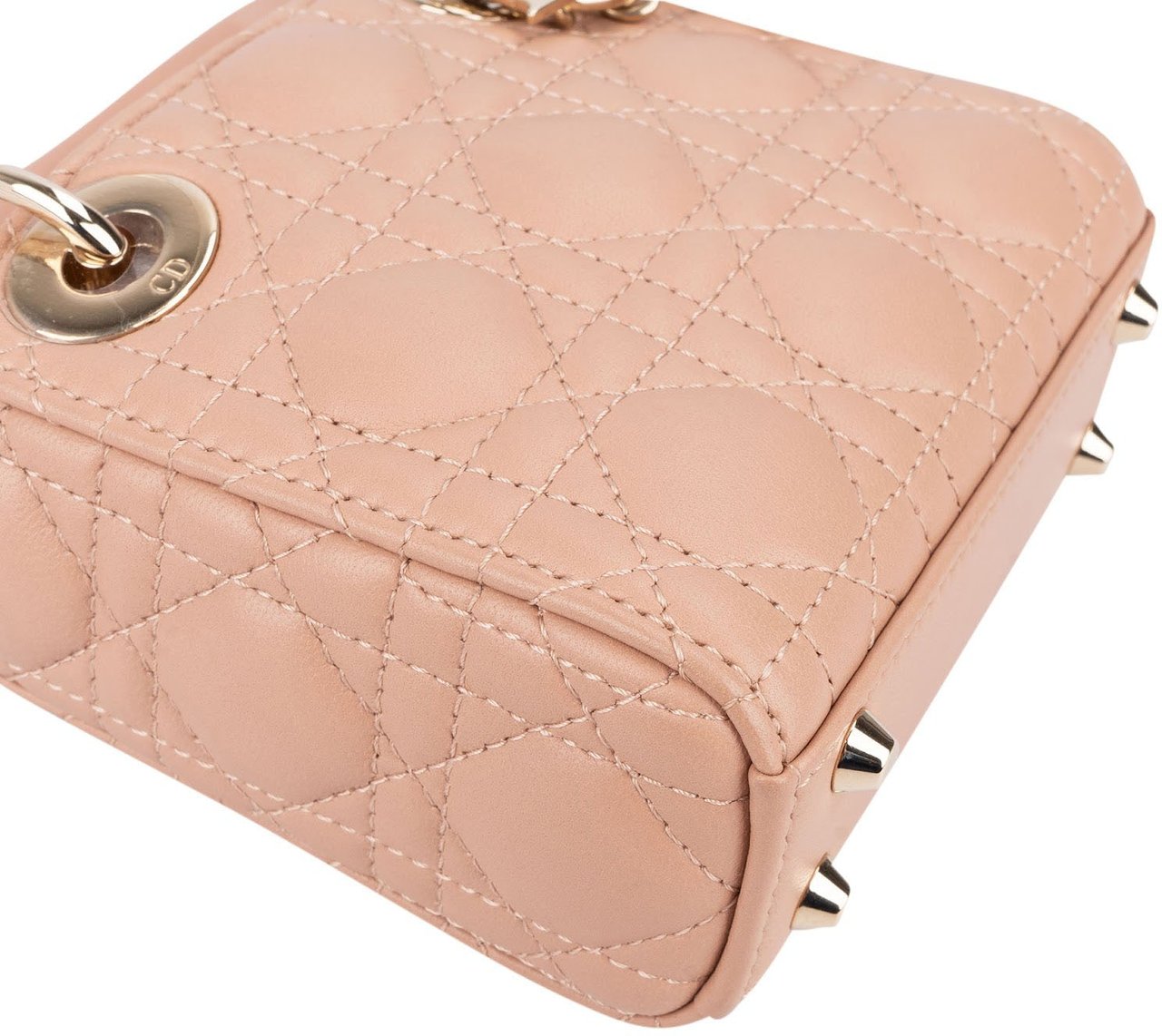 Dior Christian Dior Lambskin Micro Lady Dior Crossbody Handbag Rood