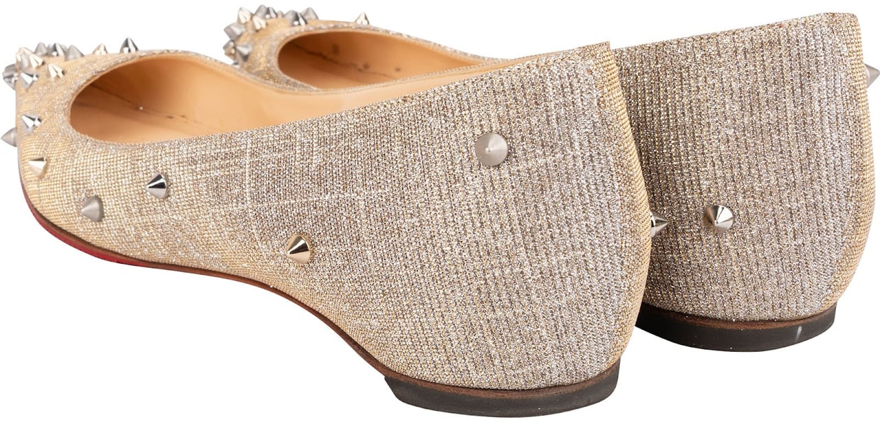 Dior Christian Louboutin Follies Glitter Spikes Ballerina Flats (37) Divers