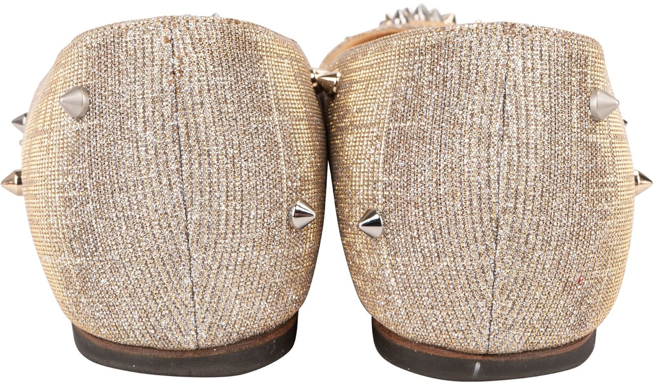 Dior Christian Louboutin Follies Glitter Spikes Ballerina Flats (37) Divers