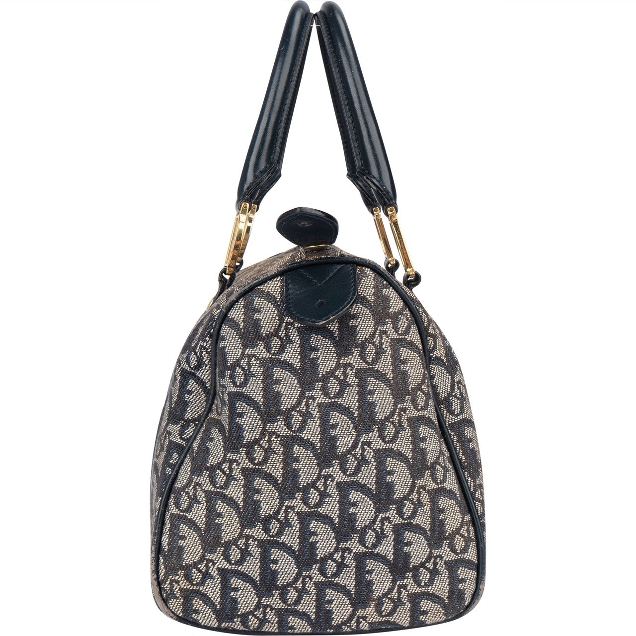 Dior Christian Dior Trotter Monogram Boston 25 Handbag Blauw