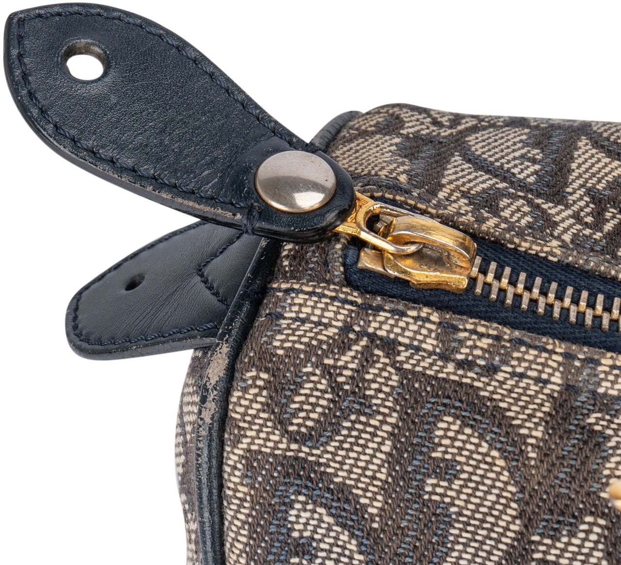 Dior Christian Dior Trotter Monogram Boston 25 Handbag Blauw