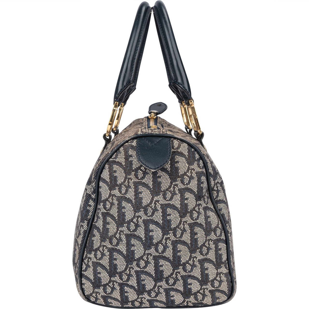 Dior Christian Dior Trotter Monogram Boston 25 Handbag Blauw