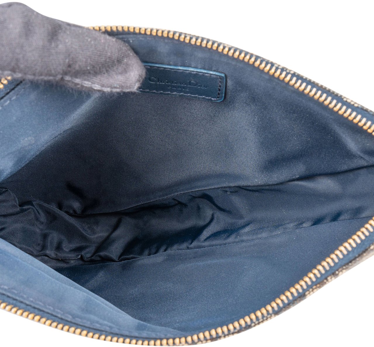 Dior Christian Dior Trotter Monogram Mini Saddle Handbag Blauw