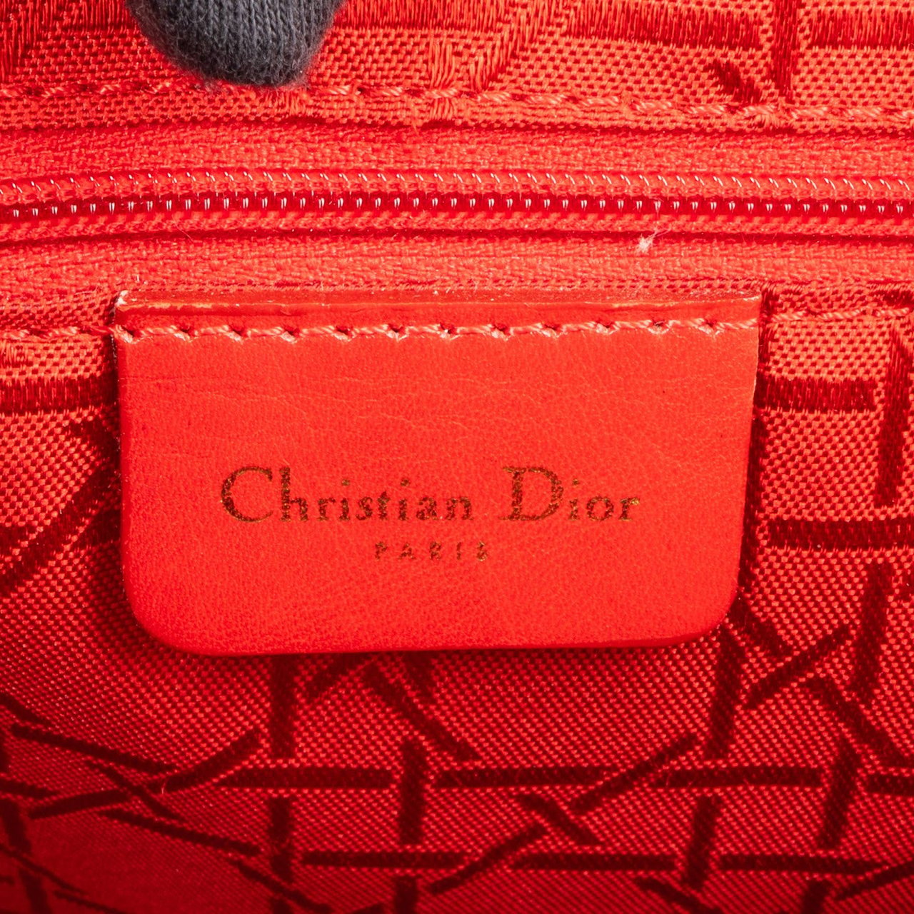 Dior Christian Dior Cotton Cannage Medium Lady Dior Handbag Zwart