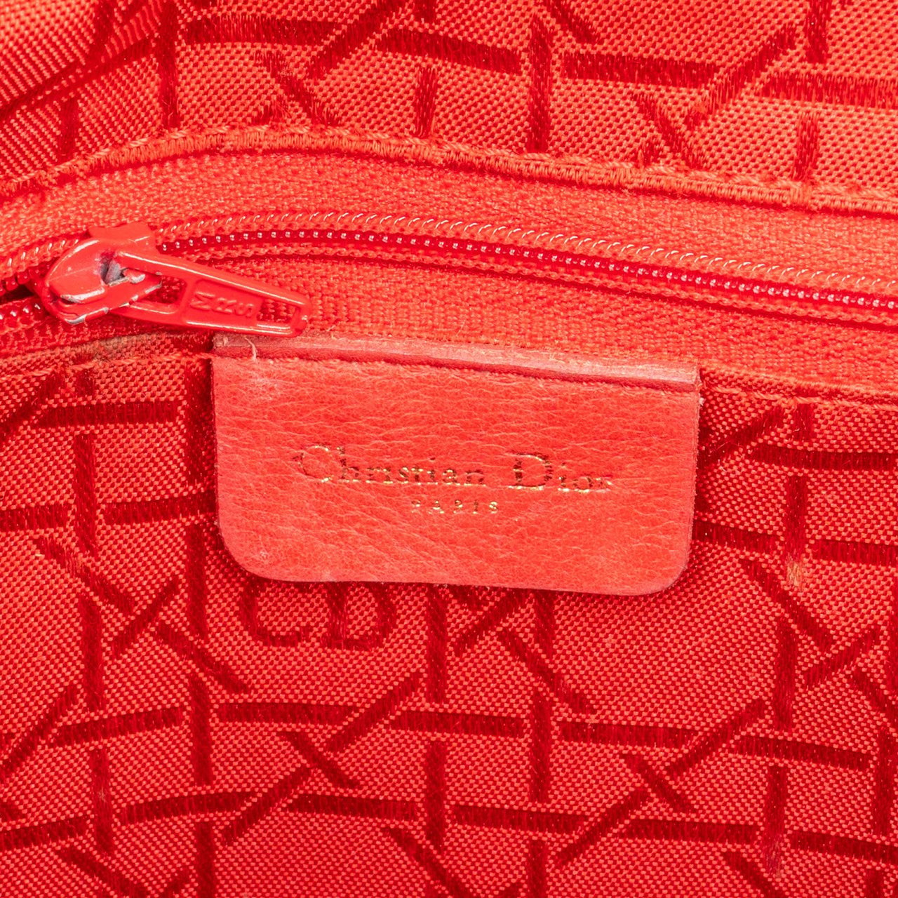 Dior Christian Dior Quilted Nylon Cannage Large Lady Dior Handbag Zwart