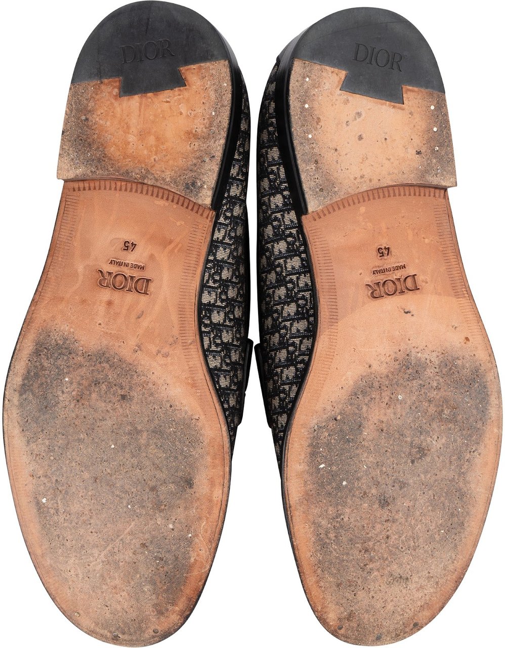 Dior Oblique Jacquard Monogram Leather Explorer Loafers (45) Zwart