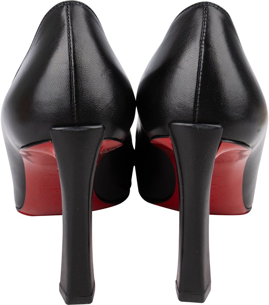 Dior Christian Louboutin Black Leather Asticoc Pumps (37) Zwart