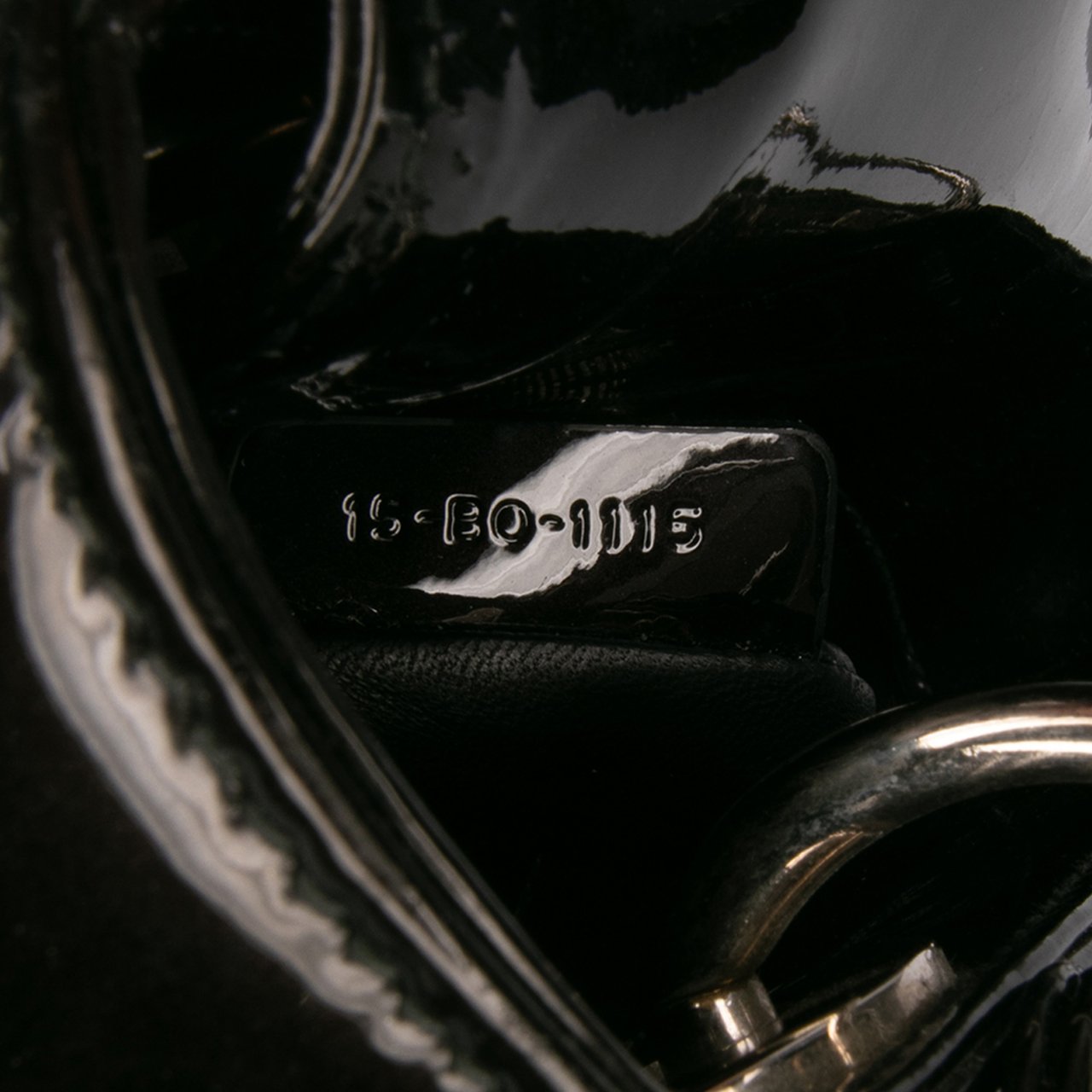 Dior Mini Patent Lady Dior Zwart