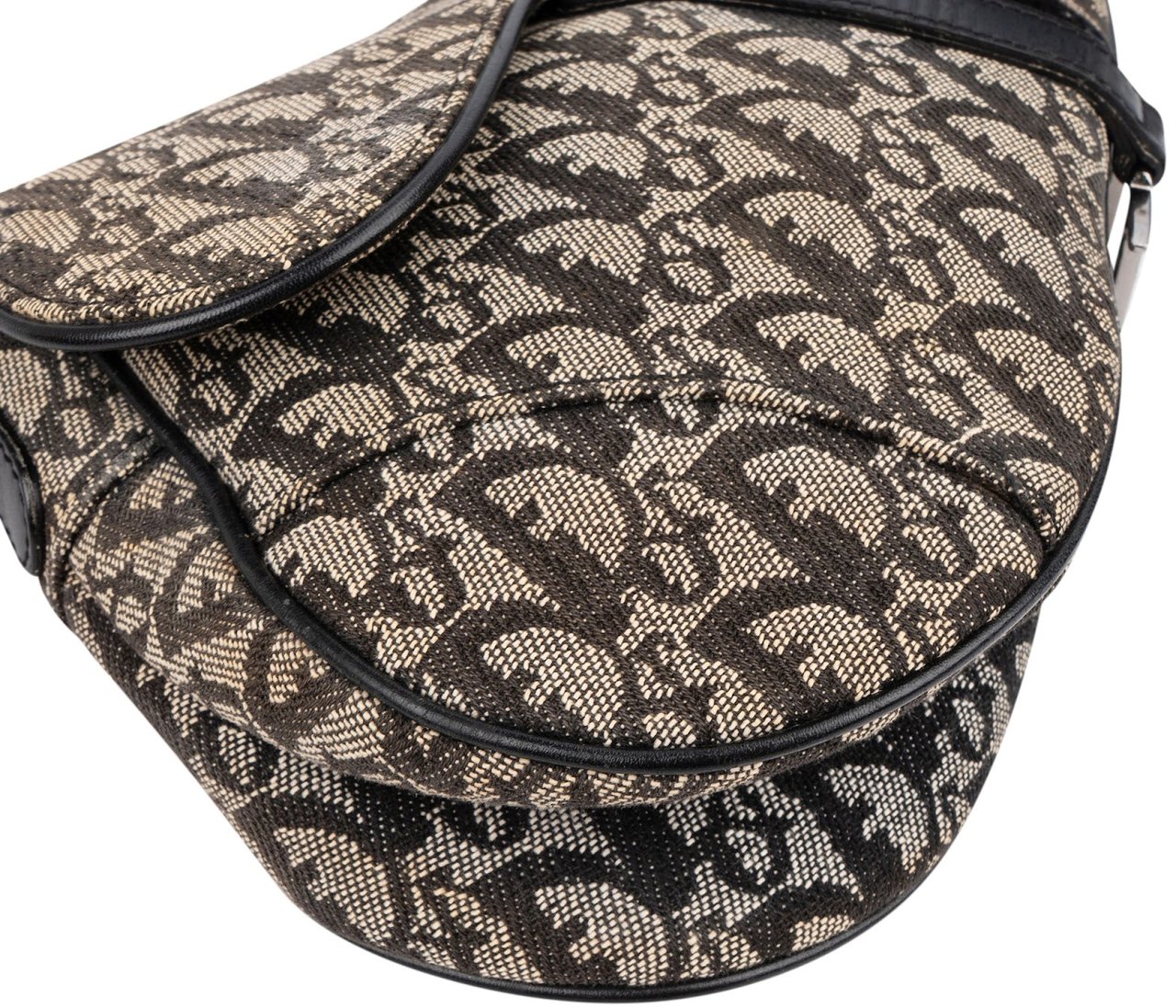 Dior Christian Dior Oblique Jacquard Saddle Shoulder Bag Bruin