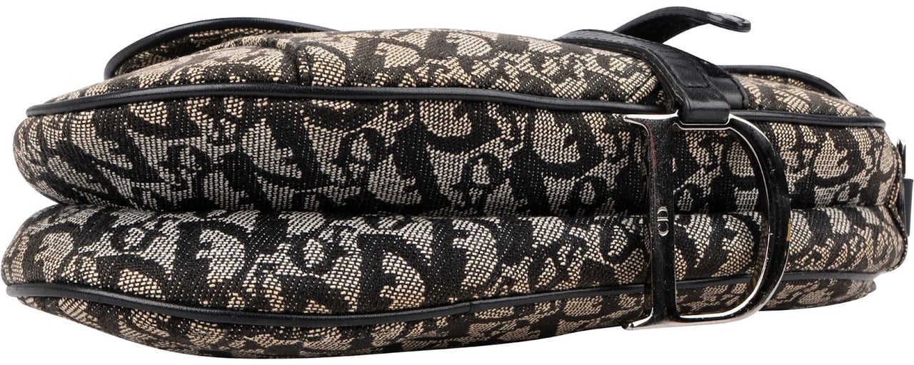 Dior Christian Dior Oblique Jacquard Saddle Shoulder Bag Bruin