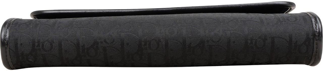 Dior Christian Dior Oblique Monogram Single Flap Shoulder Bag Zwart