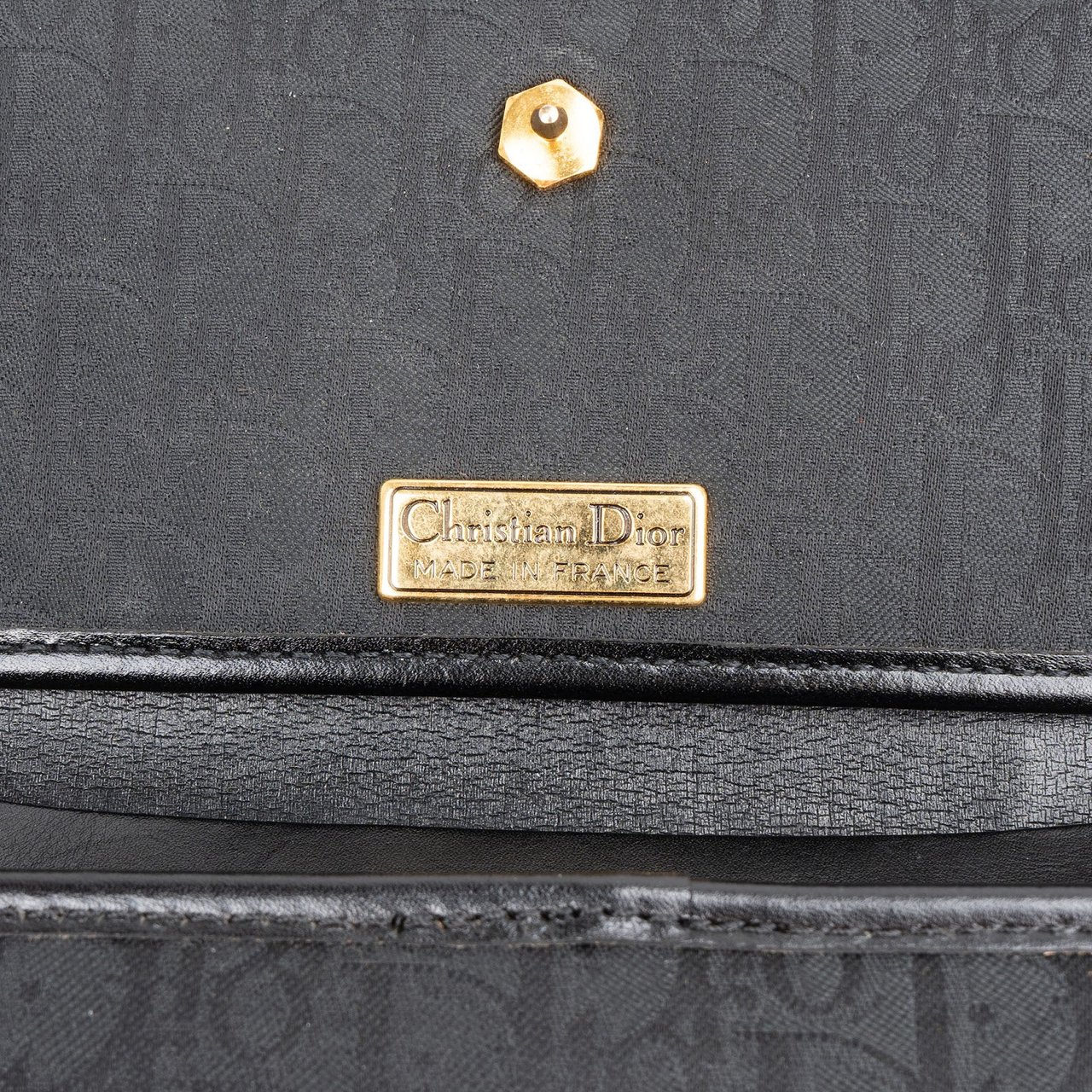 Dior Christian Dior Oblique Monogram Single Flap Shoulder Bag Zwart