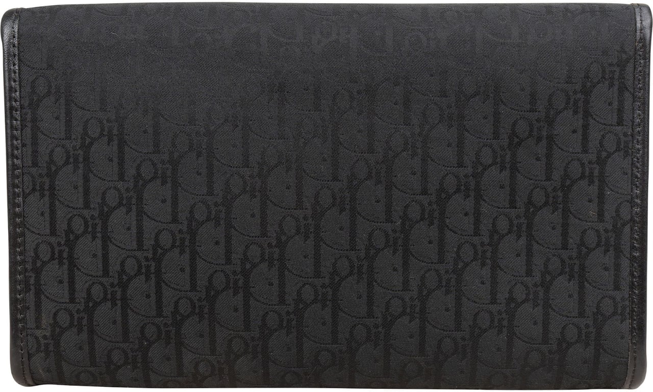 Dior Christian Dior Oblique Monogram Single Flap Shoulder Bag Zwart