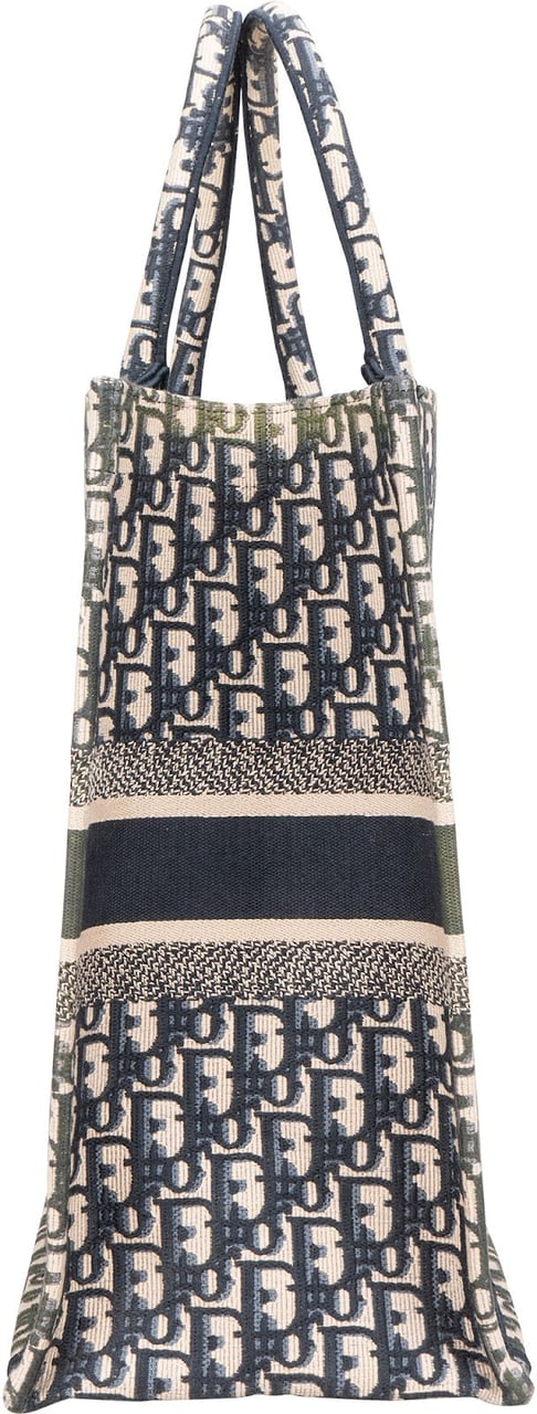 Dior Christian Dior Trotter Monogram Jacquard Monogram Book Tote Handbag Blauw