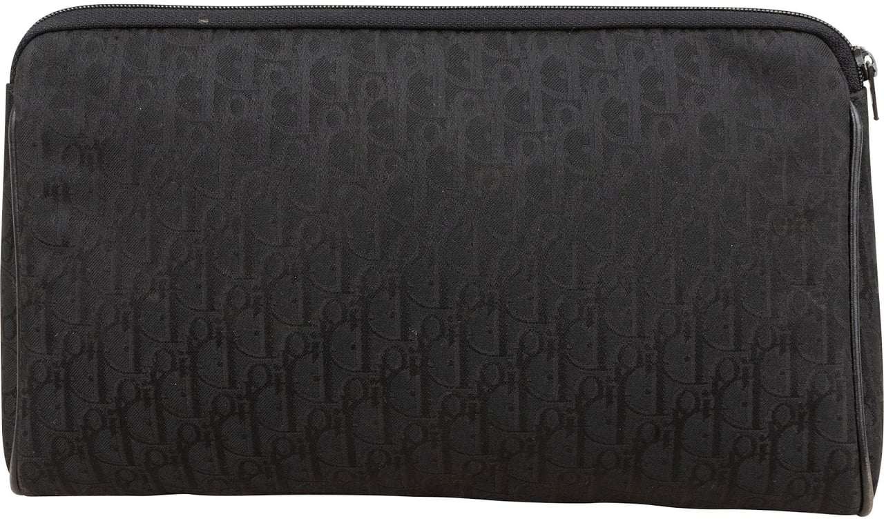 Dior Christian Dior Oblique Monogram Toiletry Clutch Zwart