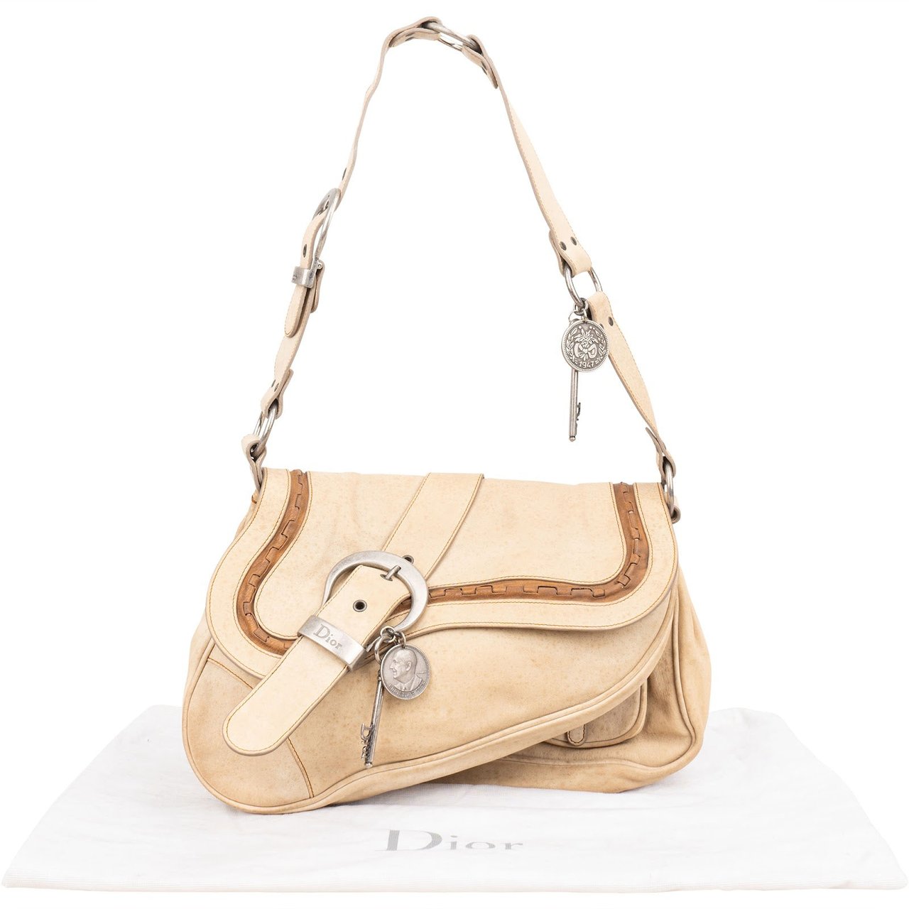Dior Christian Dior Leather Gaucho Saddle Shoulder Bag Divers