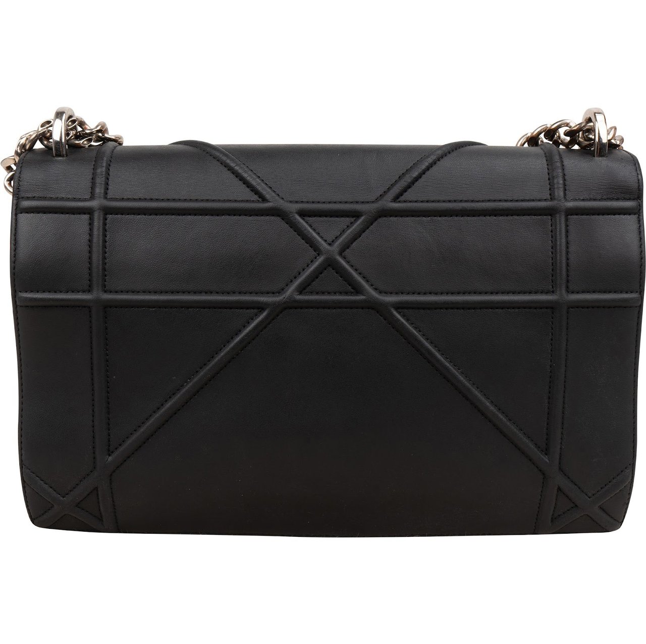 Dior Christian Dior Calfskin Leather Diorama Crossbody Bag Zwart