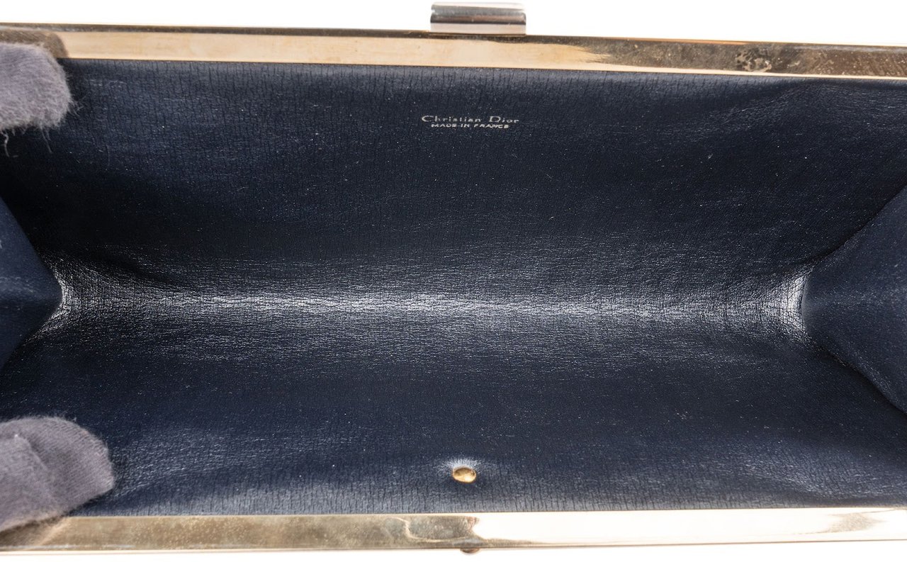 Dior Christian Dior Trotter Monogram Vintage Clutch Beige
