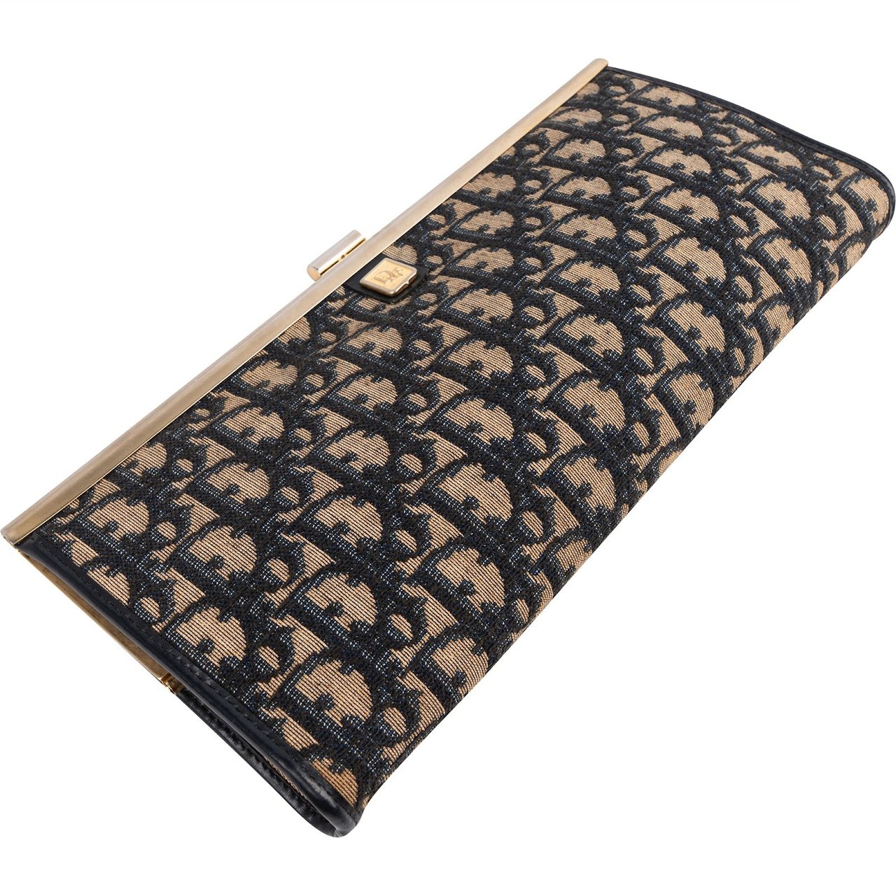 Dior Christian Dior Trotter Monogram Vintage Clutch Beige